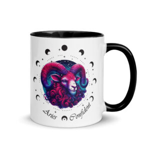 Aries Zodiac Mug with Color Inside