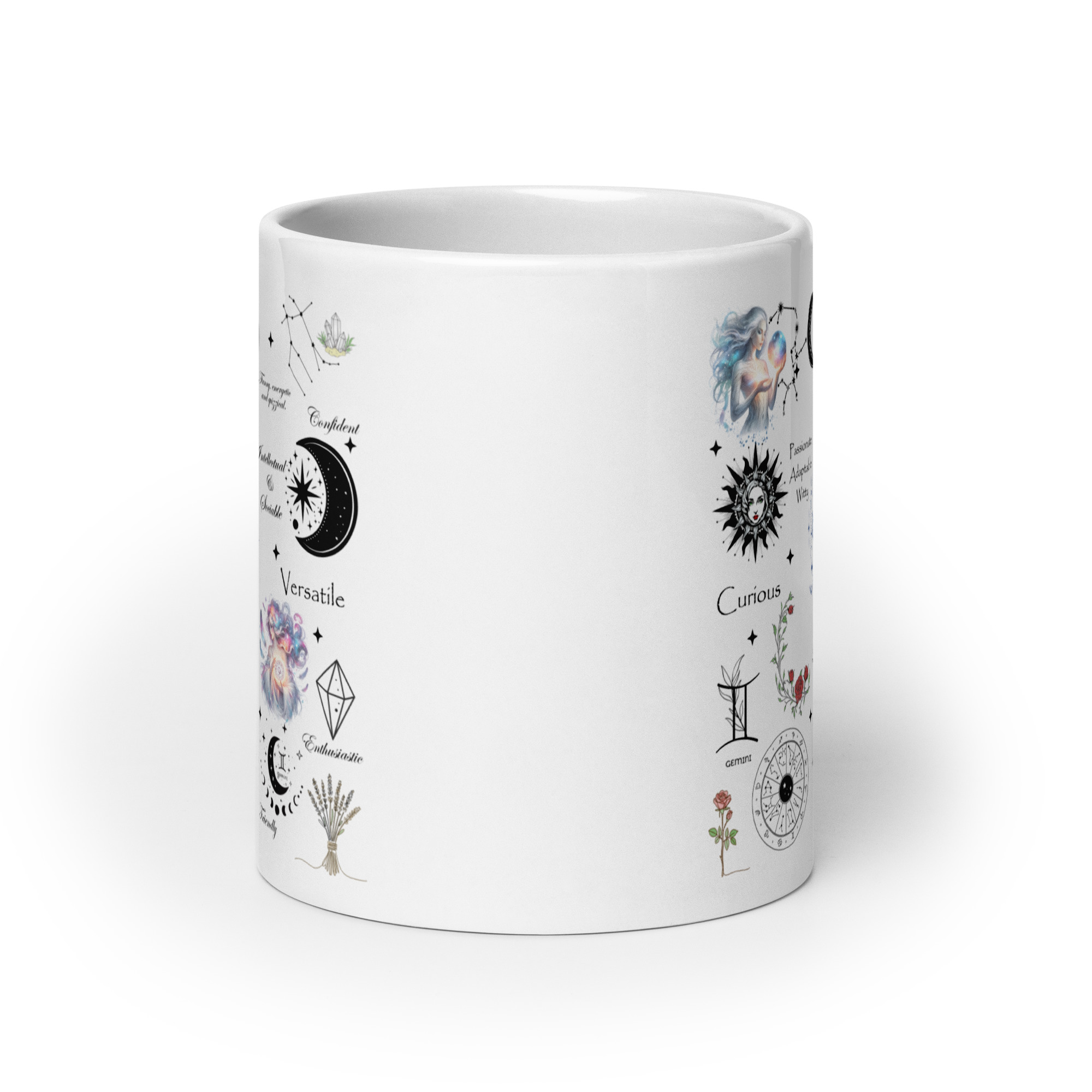 Gemini Celestial Collage Zodiac Mug - Image 3