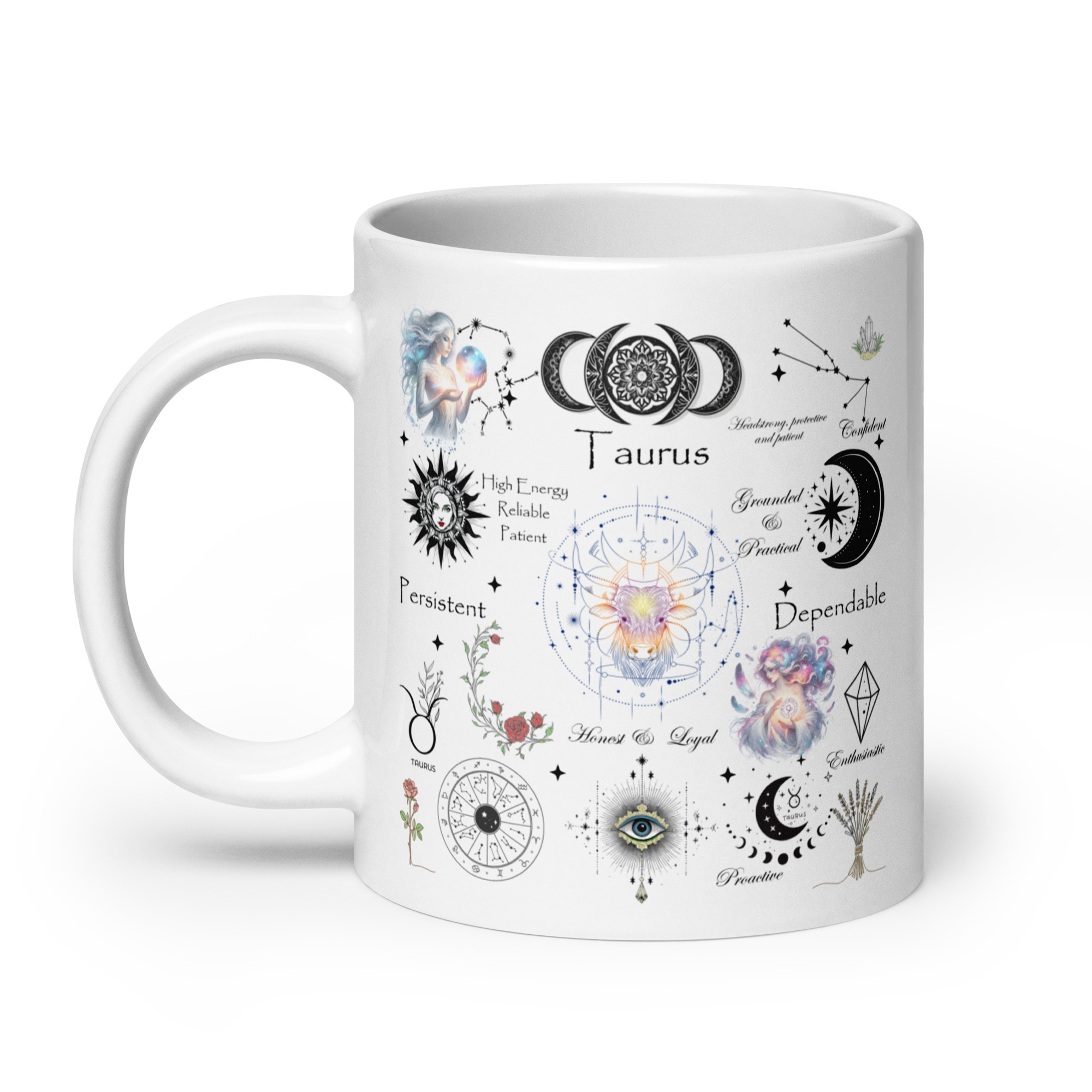 Taurus Celestial Collage Zodiac Mug - Image 2