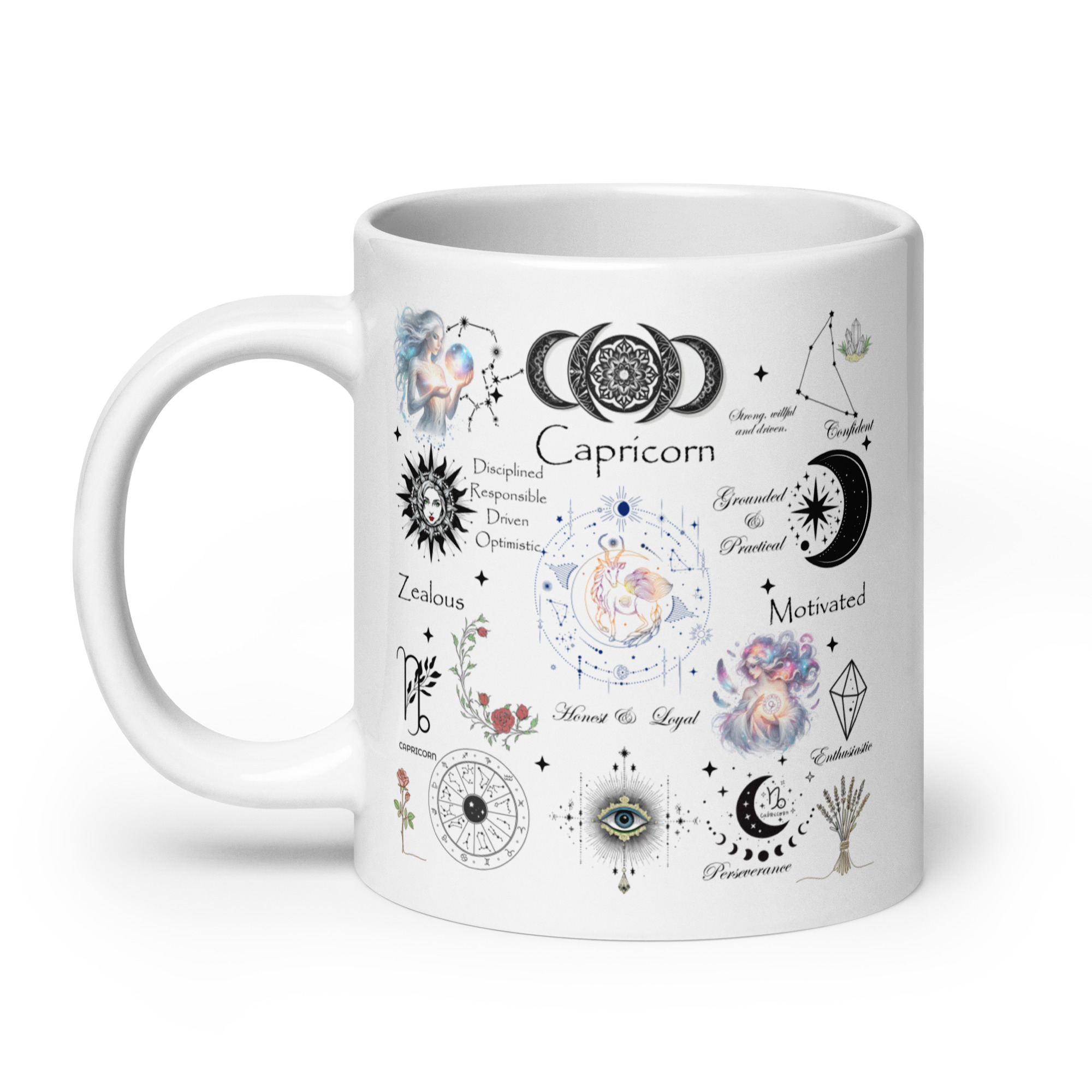 Capricorn Celestial Collage Zodiac Mug - Image 2