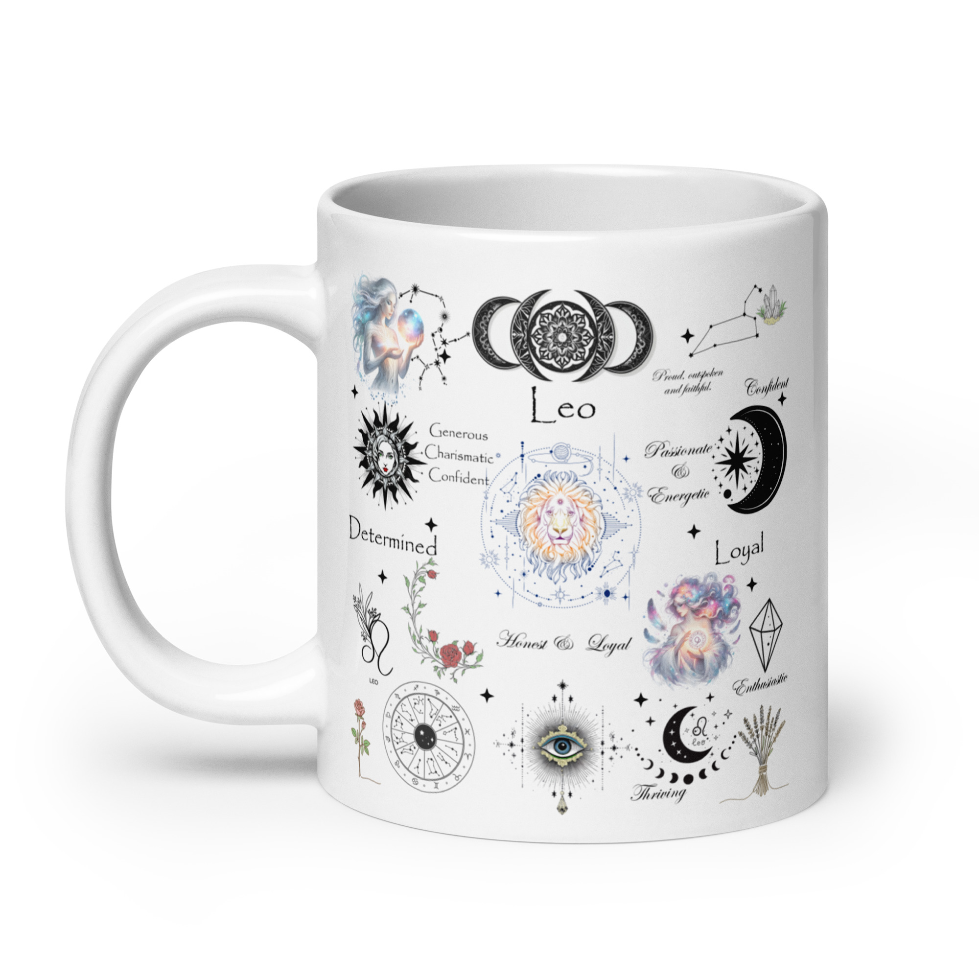 Leo Celestial Collage Zodiac Mug - Image 2