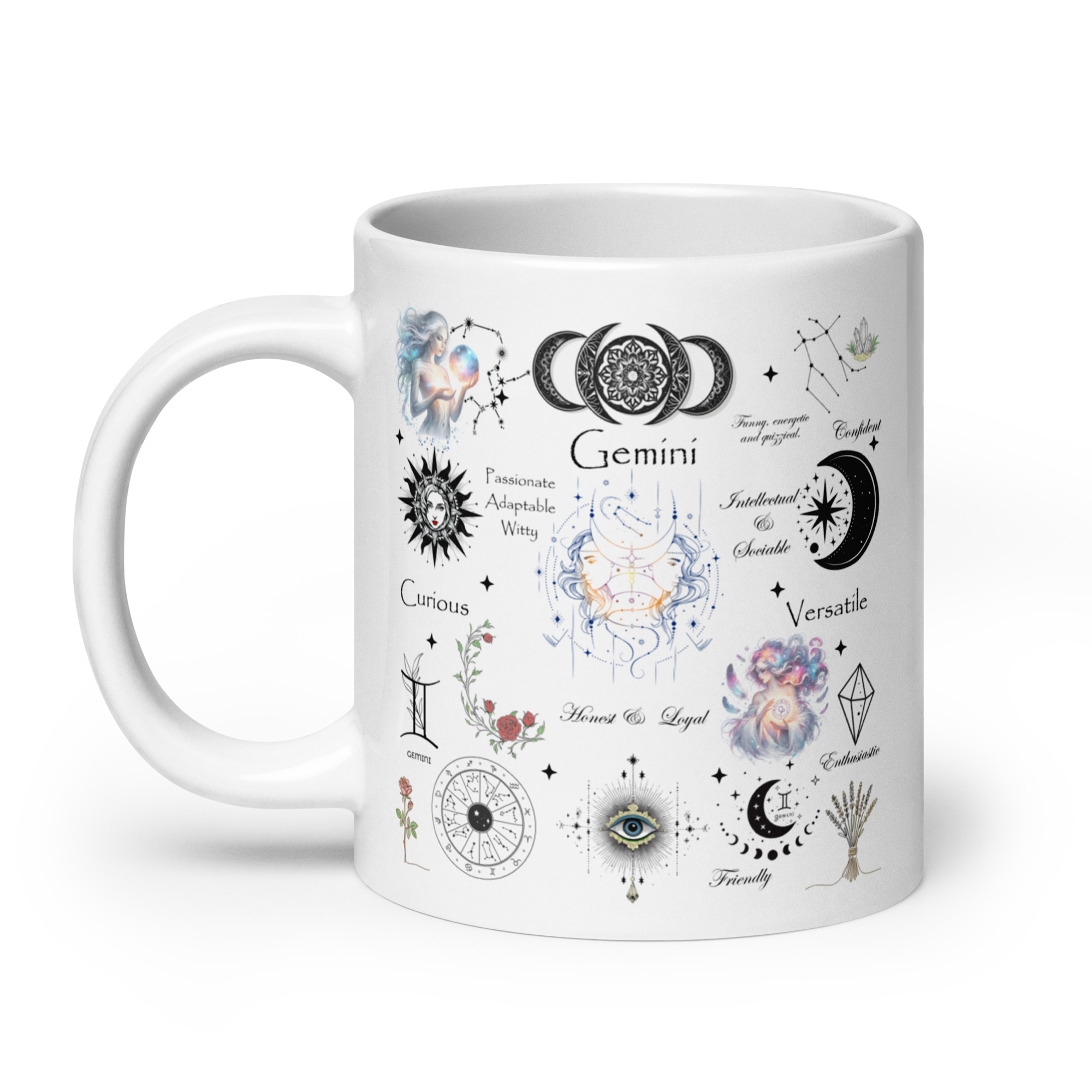 Gemini Celestial Collage Zodiac Mug - Image 2