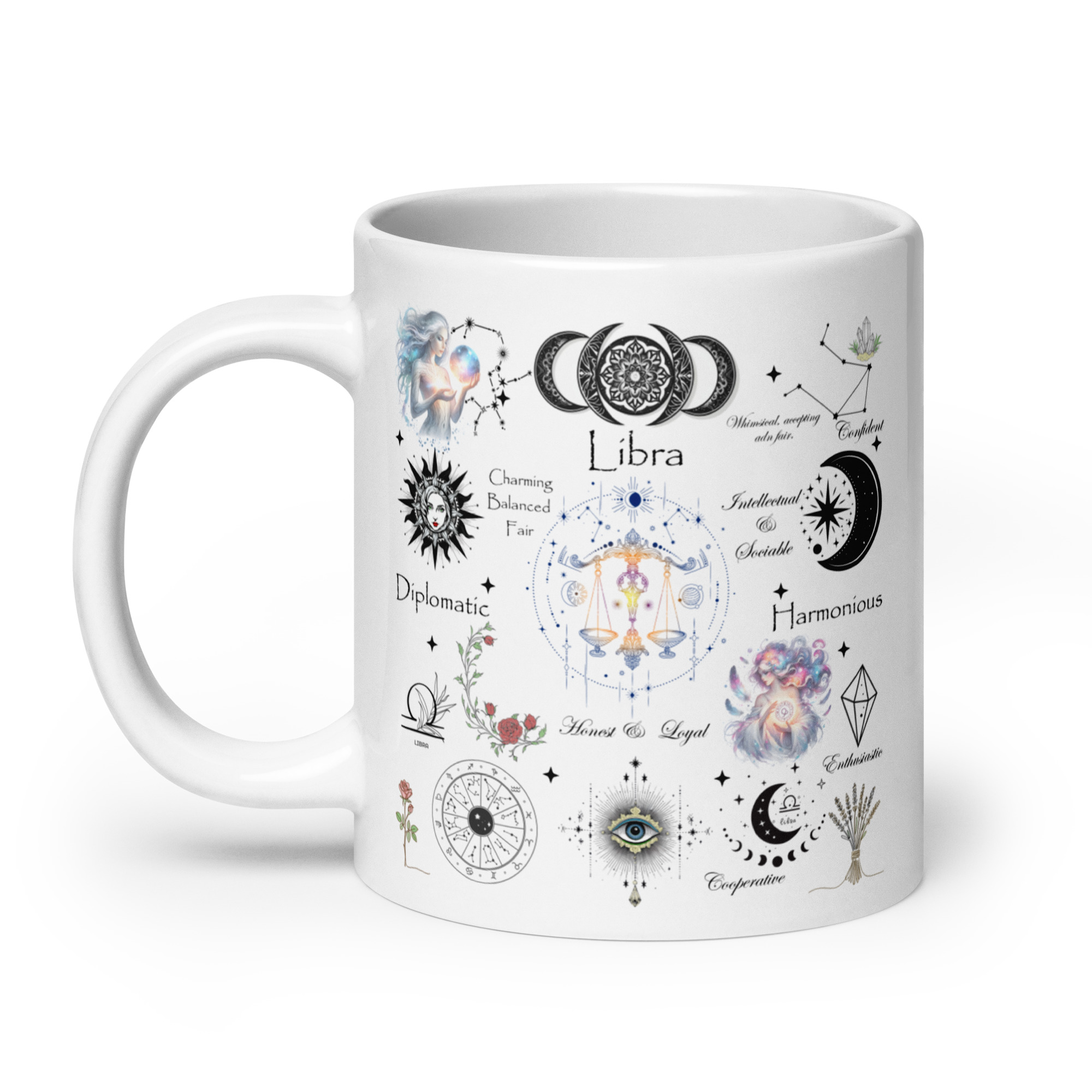 Libra Celestial Collage Zodiac Mug - Image 2