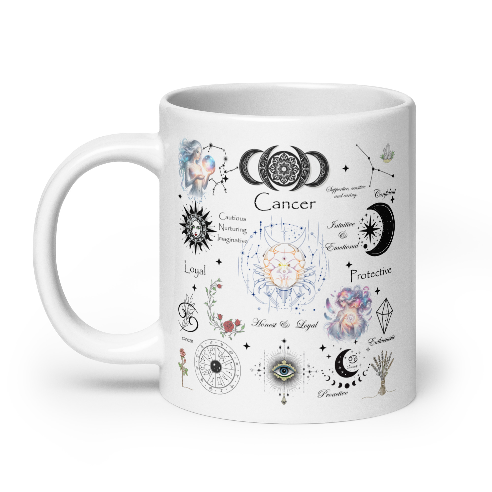 Cancer Celestial Collage Zodiac Mug - Image 2