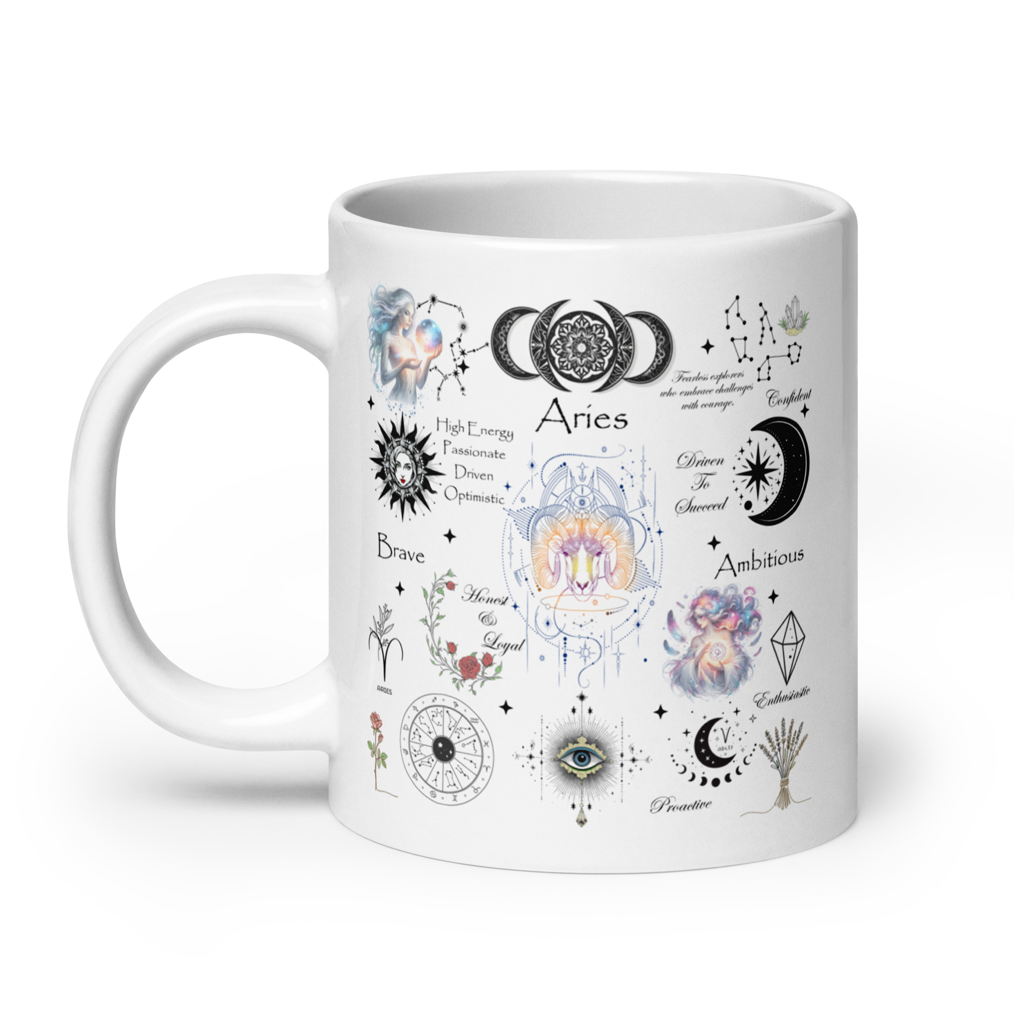 Aries Celestial Collage Zodiac Mug - Image 2