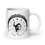 Zodiac Scorpio - Moon Cycles, Stars, Colorful Design - White glossy mug