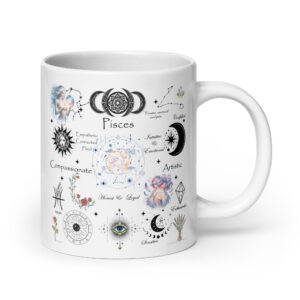 Pisces Celestial Collage Zodiac Mug