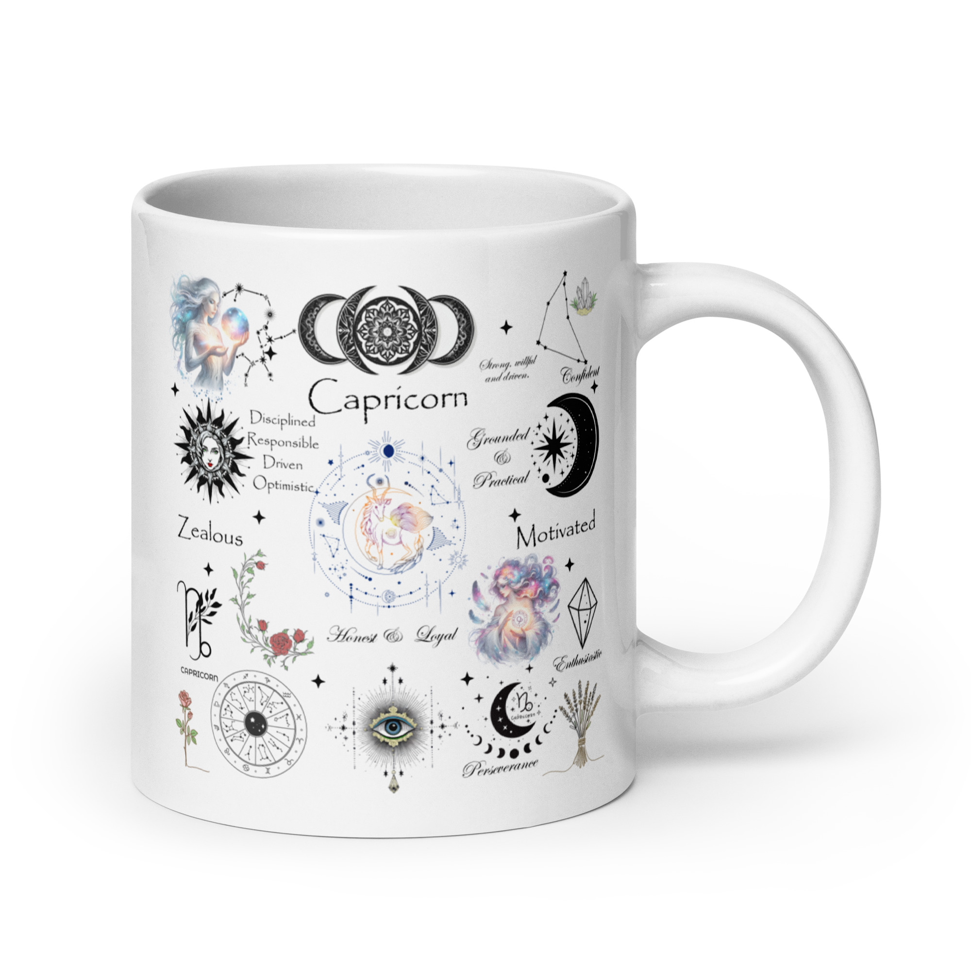 Capricorn Celestial Collage Zodiac Mug