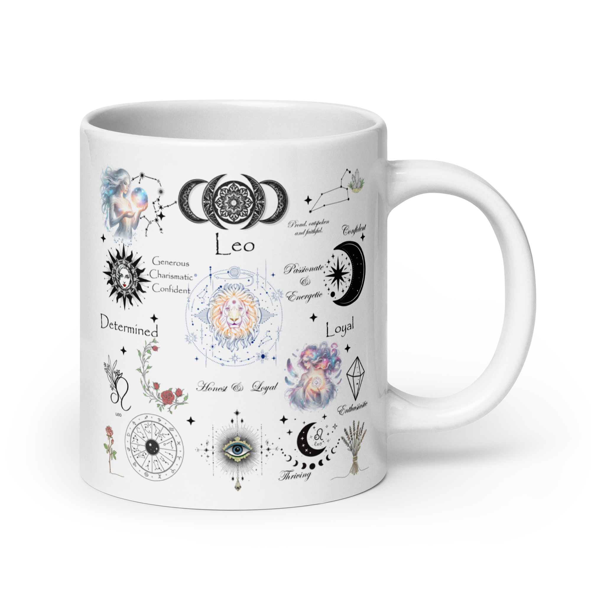 Leo Celestial Collage Zodiac Mug