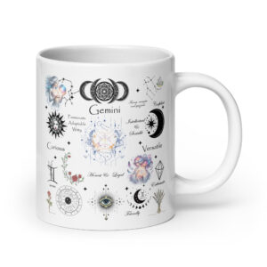 Gemini Celestial Collage Zodiac Mug