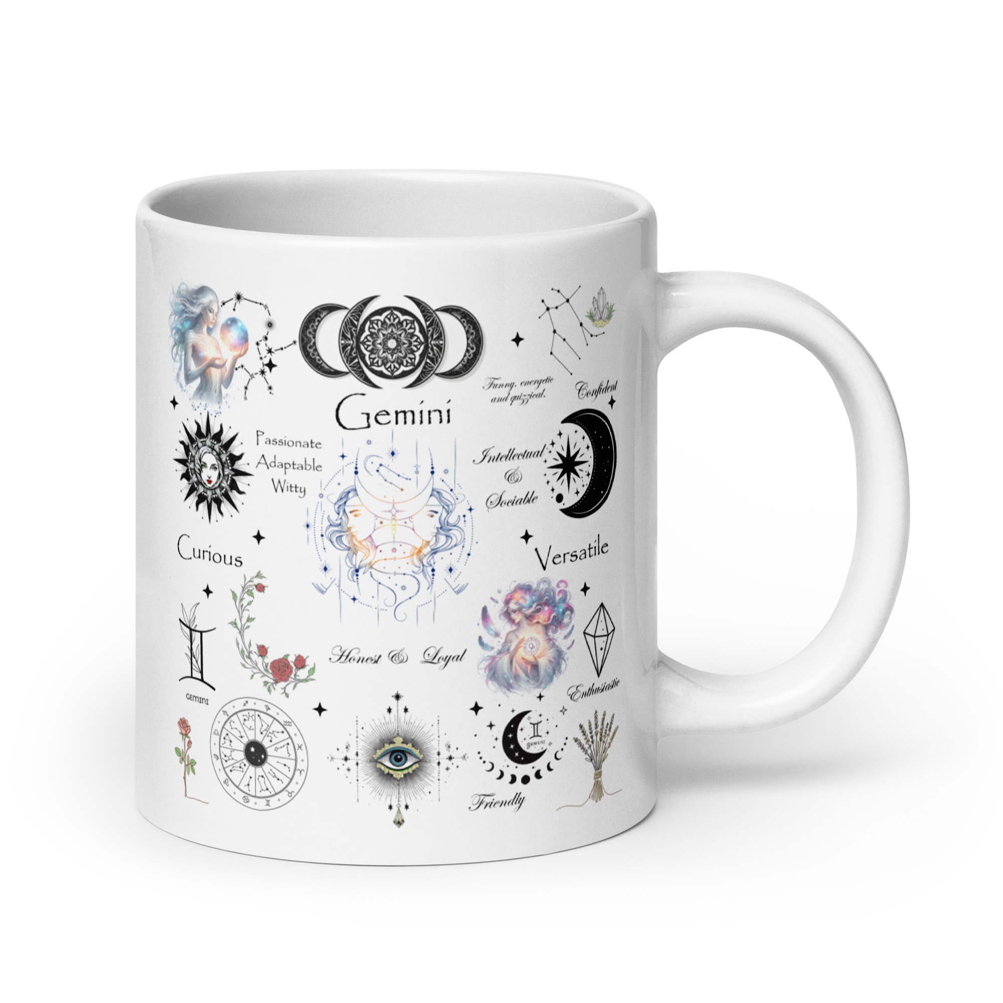 Gemini Celestial Collage Zodiac Mug