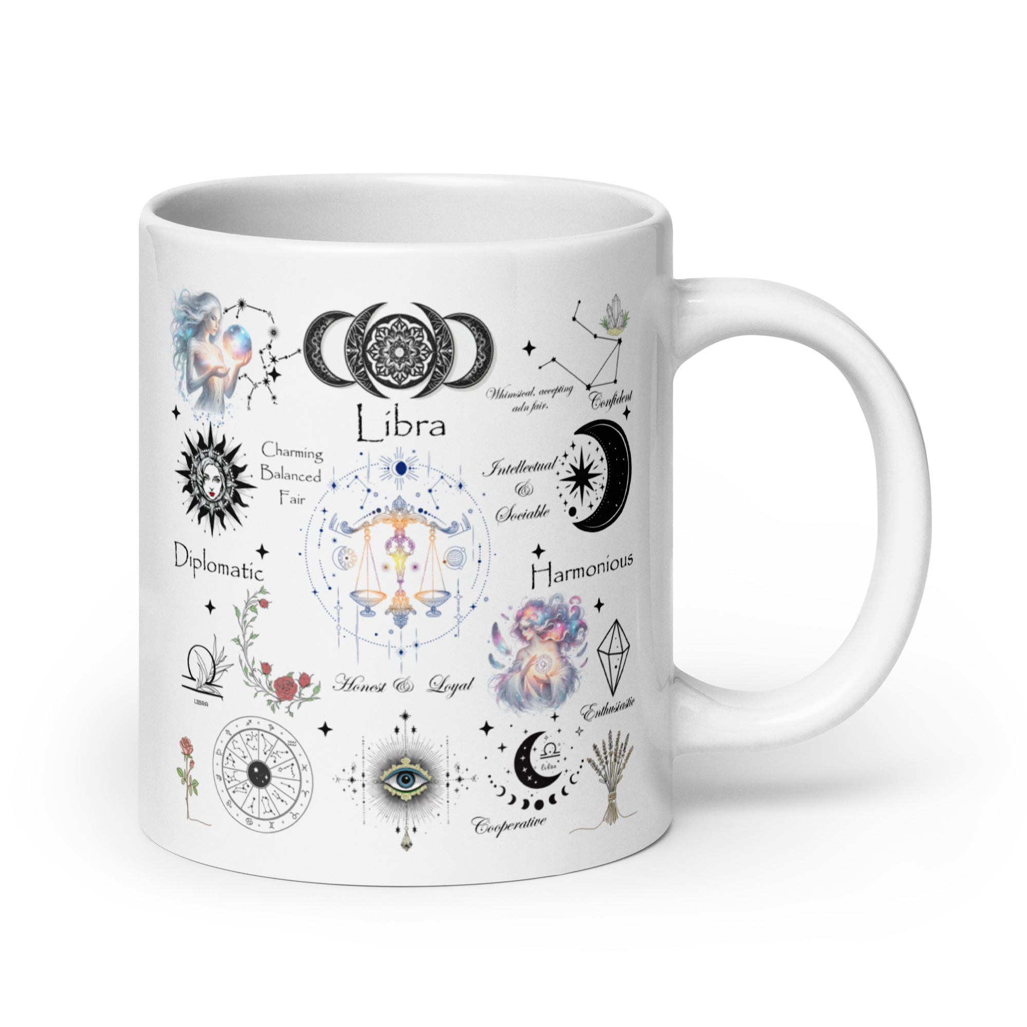 Libra Celestial Collage Zodiac Mug