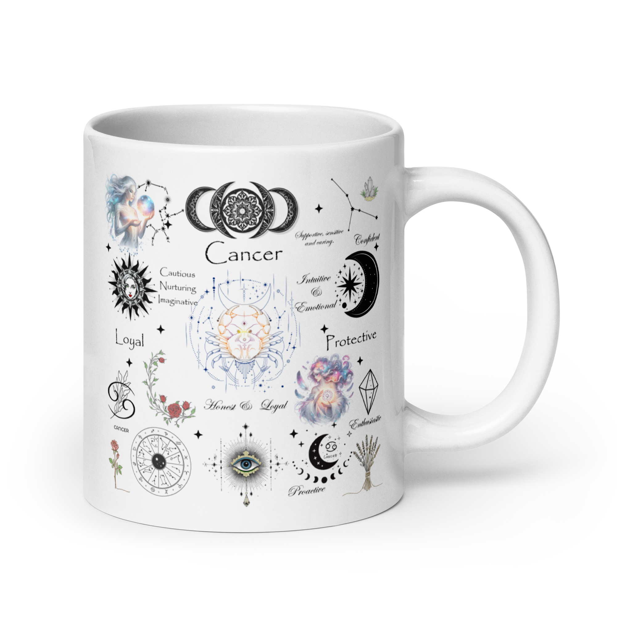 Cancer Celestial Collage Zodiac Mug
