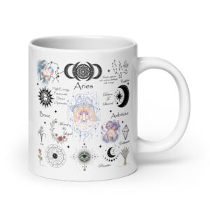 Aries Celestial Collage Zodiac Mug