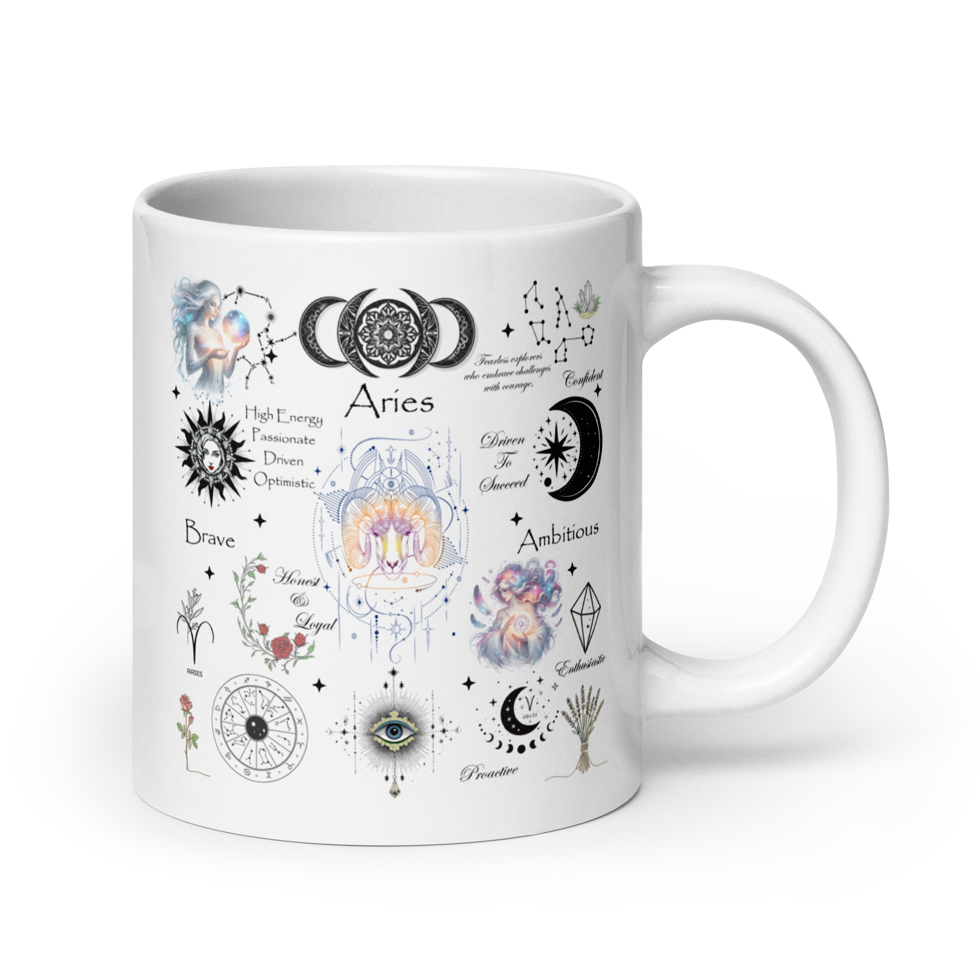 Aries Celestial Collage Zodiac Mug
